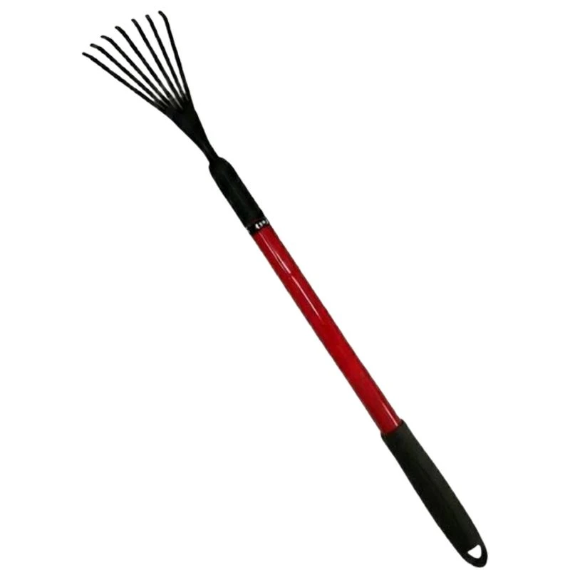 Garden rake with telescopic handle