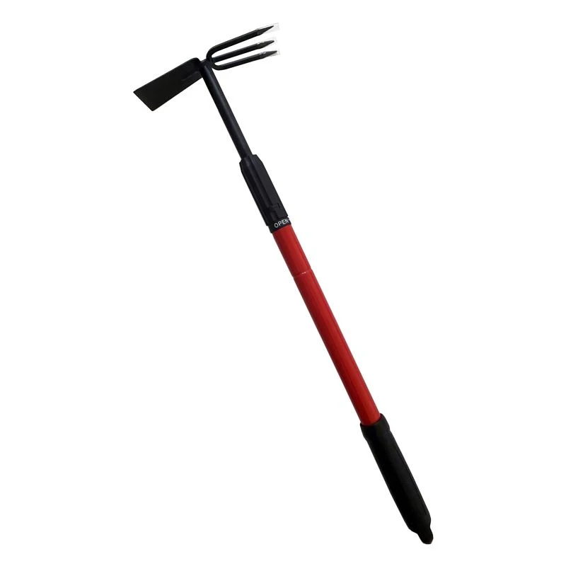 Garden hoe/cultivator with telescopic handle