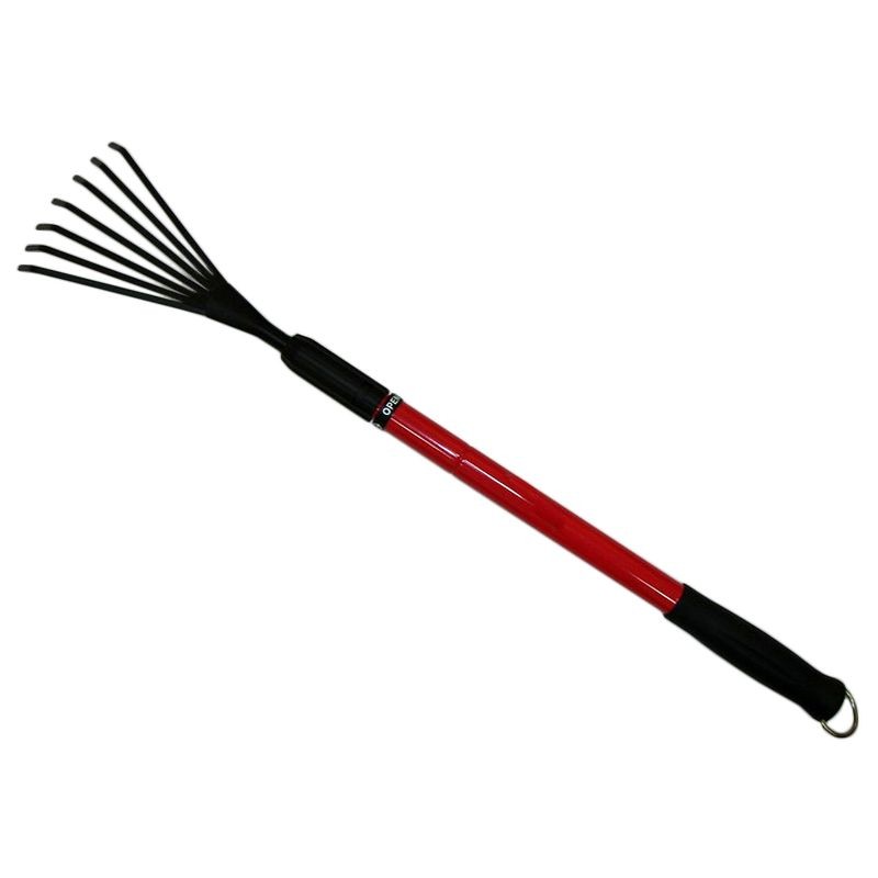Garden rake with telescopic handle